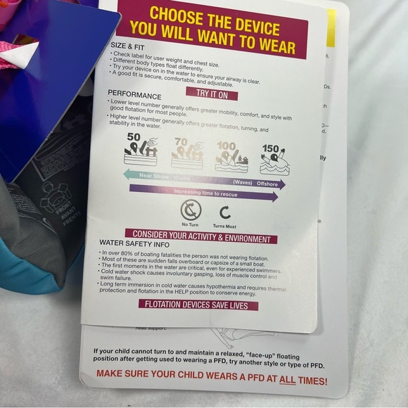 DISNEY Barbie Kids Swim Vest and Swim Trainer (Child 33-55 lbs) - Picture 3 of 10